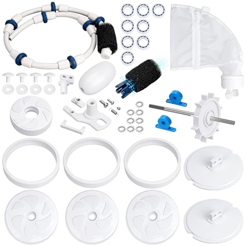 Upgraded Pool Cleaner Rebuild Repair Replacement Fit for Polaris Zo-diac Automatic 280 TR28P with Wheel Tire Drive Shaft Turbine Bearing All Purpoe Bag Sweep Hose Wheel Bearing Tailsweep Pro