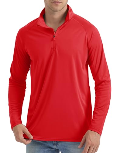 TACVASEN 夏用長袖インナー トマトレッド L