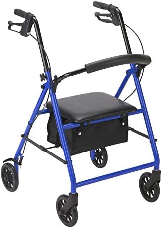 Drive Medical Rollator with Wheels, Blue