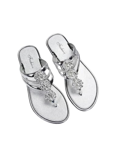 Floerns Women's Flat Sandals Flip Flop Sandals Summer Slip on Dressy Thong Sandal