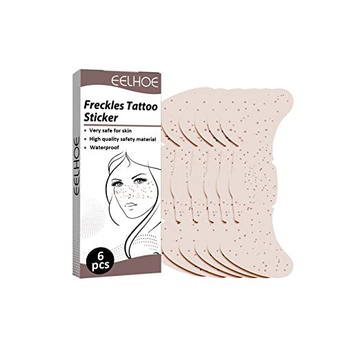 YYMEIDS 6 Pcs Freckles Tattoo Stickers Water Transfer Face Temporary Tattoo Stickers Waterproof Freckle Patches for Daily Life Party Travel Beach