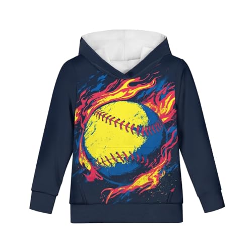 Kids Pullover Hoodie for Boys Girls - Graphic Print Sweatshirt Soft Long Sleeve for School Streetwear 6-16 Year