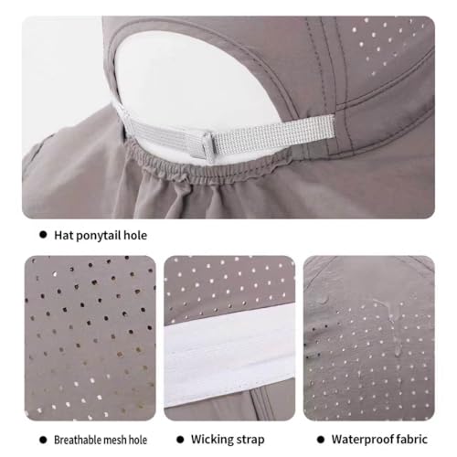 Sombrero de sol para mujer HGGE con ala ancha y protección UV miniatura 5