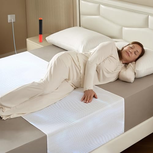 Grounding Sheets for All Mattress Sizes, BOVEREY Grounding Mat for Bed 10% Silver Fiber+90% Organic Cotton Grounding Sheets Sleeping Earth Grounded Mat, with Cord & Tester 104.3