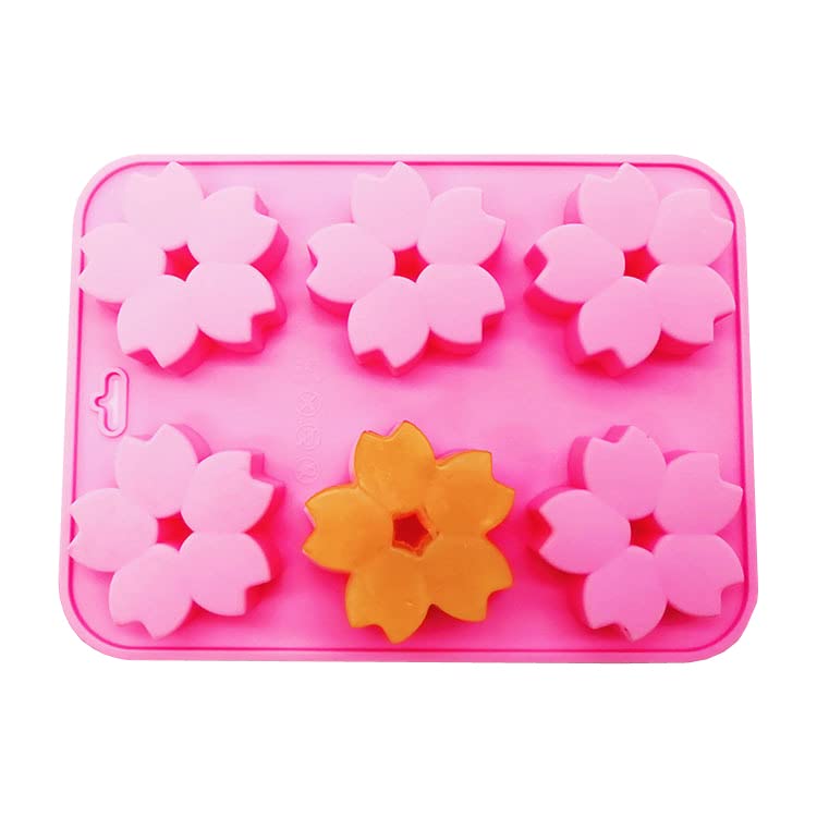 Moldes de silicona para hielos en forma de flor, 6 cavidades miniatura 3