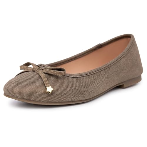 Nautica Girls' Dress Slip On Ballerina Flats – Mary Jane Ballet Fashion Shoes for Toddlers, Little Kids, and Big Kids – Lightweight & Comfortable