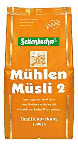 Seitenbacher Mühlen-Müsli 2 I ohne Rosinen I weizenfrei I Vorratspackung I (4 x 1000 g)