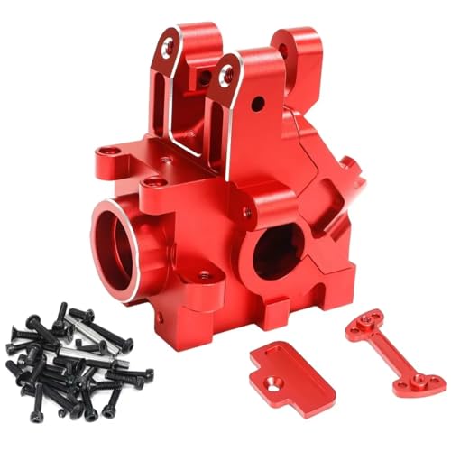 RC Piezas Coche Compatible con Arrma para Kraton 8S para Outcast 8S 1/5 RC Coche Piezas Upgrade Alojamiento Caja Cambios Delantero Trasero Metal(Red)