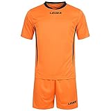 Legea Fußball Set Trikot mit Short , orange , Gr. 3XS