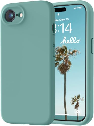 Image of LOVE 3000 Designed for iPhone 16e /17e Case, Premium Silicone with [Soft Anti-Scratch Microfiber Lining] Shockproof Protective Phone Case for Men Women Girls 6.1 inch, Pine Green