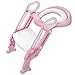 Riduttore Water Bambini Riduttore WC per Bambini con Scaletta Pieghevole per l'addestramento al Vasino, Riduttore WC con Cuscino Tenero (Rosa bianco)