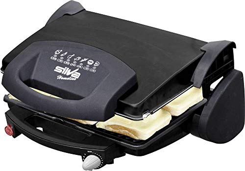 SILVA Homeline KG 2010 Elektro Kontaktgrill con manueller Temperatureinstellung Negro