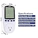 YICHENG Electrical Usage Monitor,Watt Meter,Power Meter,Wattage Meter,Energy Voltage amp Meter Tester with,Overload Protection,7 Modes Display(White Backlight)