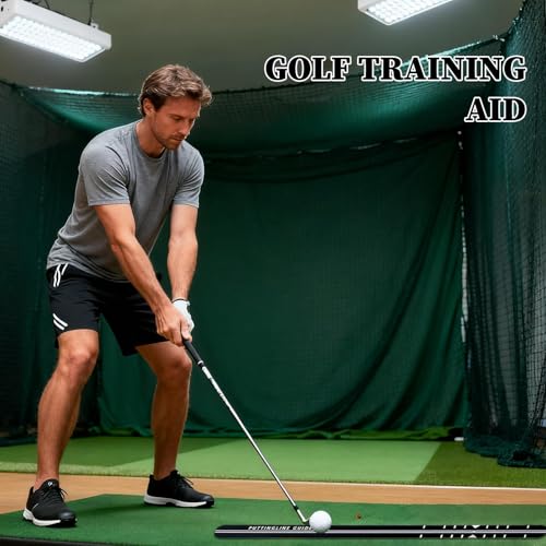 Aide à l'entraînement au golf avec rail portable pour exercices de swing - 3