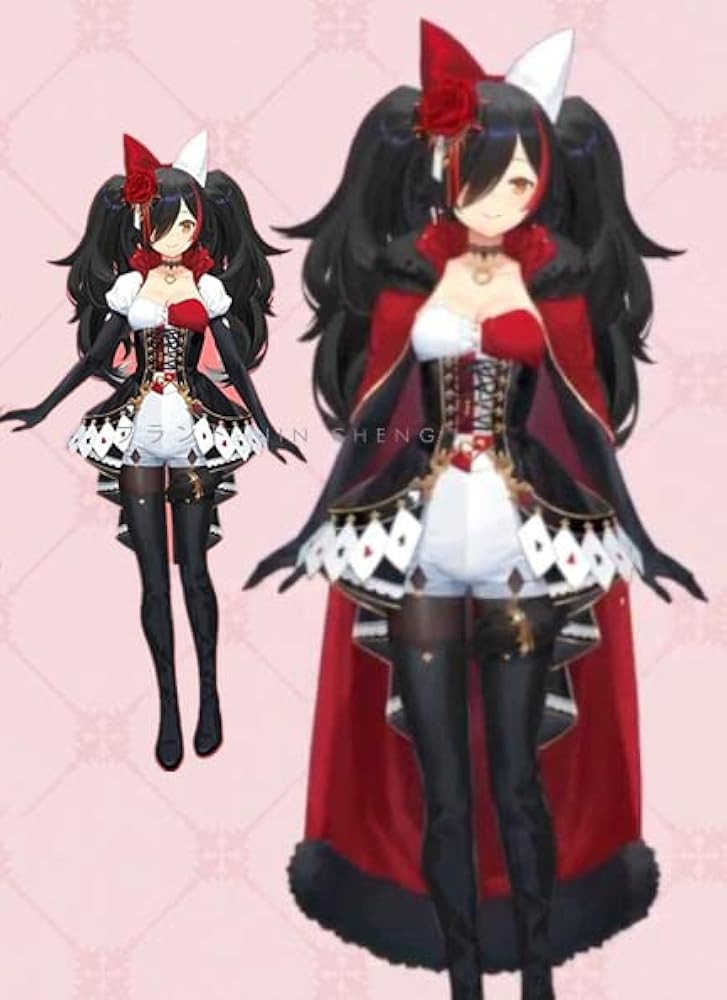 大神ミオ コスプレ ウィッグ付きフルセット アナザー 赤 衣装 大神ミオ コスプレ ウィッグ付きフルセット アナザー 赤 衣装