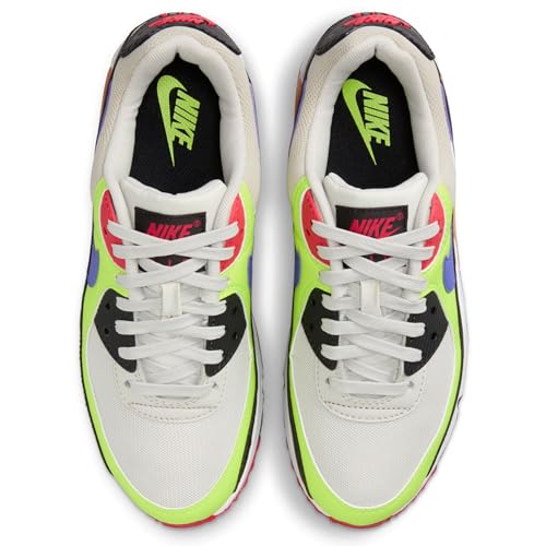 Nike Nike WMNS Air Max 90 Women's Trainers, Light Bone Lt Ultramarine Volt Blac, 6 US