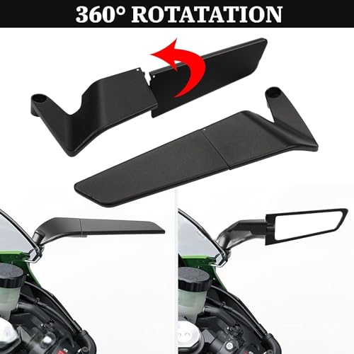 Image of Vagary 10mm Adjustable 360 Rotating New Rearview Wing Mirrors For Honda Activa 6G /5G
