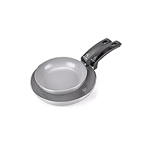 Moneta Innova Set di padelle 20+26cm, rivestimento naturale FineGres (NO PFAS), anche per induzione, 100% Made in Italy