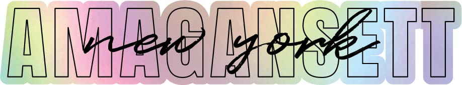 Amagansett New York Souvenir Vinyl Decal Sticker Clear Script Design 2 Inch