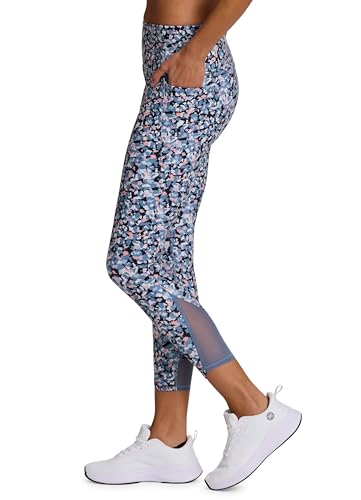 RBX Activewear Women's Yoga Leggings with Pockets, 7/8 Legging with Mesh Ankle Length Workout Pants Squat Proof Tights4