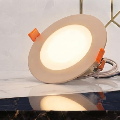Image of Instapower Aluminium Recessed Ceiling Light Ultra Slim Round LED Downlight 2-Year Warranty (Warm White-24W)