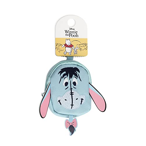 DISNEY Winnie The Pooh Eeyore Grey, Blue and Pink Mini Backpack Keychain, Grey & Pink, One Size, Modern3