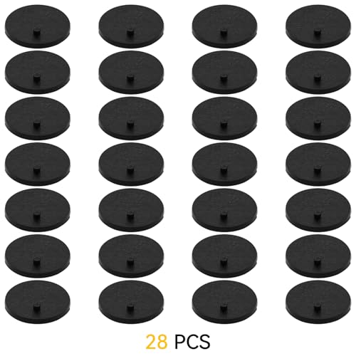 Image of 28PCS 6 Inch Action Figure Stand Display Bases with Peg Toy Organizer Holder Accessories Compatible with Mavel Legends Series /GiJeo Classified Series /D C /Mo tu Models 1 /12 Figures, Black Round