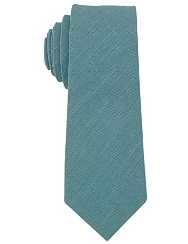 Image of Kebocis Mens Solid Color Cotton Necktie for Men