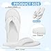 Unittype 10 Pairs Spa Slippers Flip Flops Thong Sandal Slippers Soft Coral Fleece for House Guest Hotel(White)