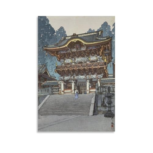 吉田博よしだ ひろし浮世絵『陽明門』 偉大な画家名作の印刷 複製画 絵画 アートポスター アートパネル ポスター キャンバスウォールアート現代 印刷 版画 壁掛け 壁の絵 部屋飾り16x24inch(40x60cm)