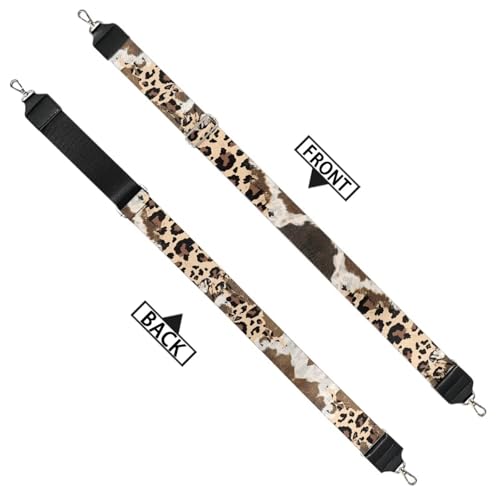 Image of Talayituse Brown Cow Leopard Print Shoulder Strap Wide Purse Bag Strap Adjustable Replacement Belt Luggage Crossbody Shoulder Bag Strap for Women Girls, 1 Pack