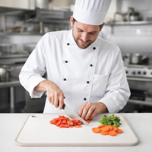 Image of Plastic Cutting Board Set, Non-Slip Chopping Boards for Meat, Veggies, Fruits, with Easy Grip Handle, Dishwasher Safe (Set of 1)