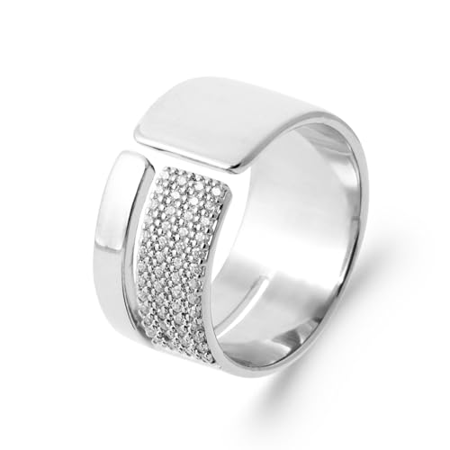 Bague argent rhodié et oxydes de zirconium le cadeau femme idéal