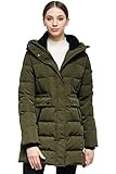 Orolay Abrigo de Plumón con Capucha para Mujeres Abrigo de Plumón de Invierno Cálido Ejercito verde XS