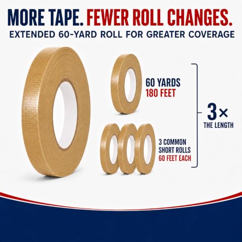 Image of GGR Supplies CDT-36 Industrial Grade Cloth Duct Tape, Tan Beige 3 /4 Inch x 60 Yards, Waterproof UV Resistant Heavy Duty, Clean Removal with No Sticky Residue for Repairs, Packaging, and Bundling