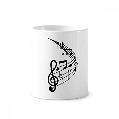 Tasse en céramique blanche avec notes de musique tasse à pinceau et stylo 350ml DIYthinker