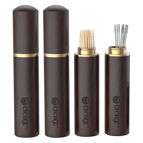 cicike Wooden Toothpick Holder (Pack of 4) Cover