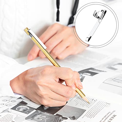 20 Stücke Metall Stift Clip Mit Taschenclip, Edelstahl Stifthalter Für Die Meisten Stifte, Stiftschlaufe Für Taschenstift Bleistift Markierungen Klemmmappe