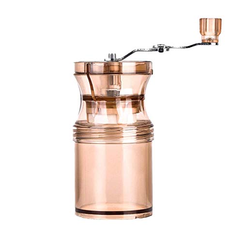 SXLCKJ Kaffeebohnenmühle Manuelle Kaffeemühle aus Acryl Edelstahl Kaffeemühle Handkurbel Kaffee G (Zerkleinerer…