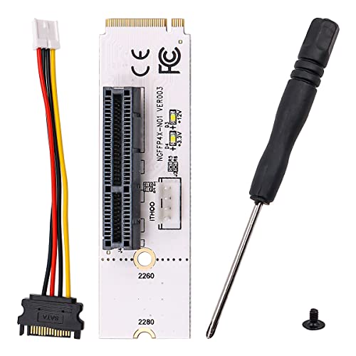 Ya en mundofriki.es: CENPEK NGFF M2 a PCI-e 4X 1X Slot Riser Card M Key M.2 2260 2280 SSD Port to PCIE Adaptador Multiplicador para BTC Miner Mining