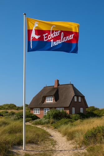 Drapeau Sylt Véritable Insulaire résistant pour mât extérieur de 150 x 90 cm