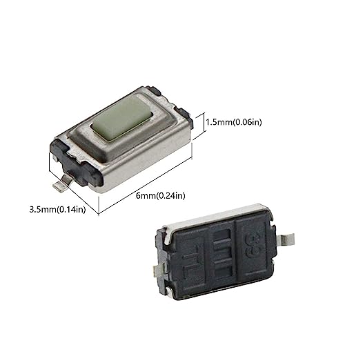 Microinterruptor táctil 3X6X2,5 de botón para llave de coche interruptor SMD de 2 pines 5