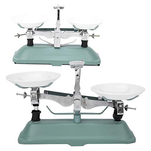 Fdit Balance mécanique à double bac - Balance de table pour cours de laboratoire - Accessoires de physique - Différents poids (100 g)