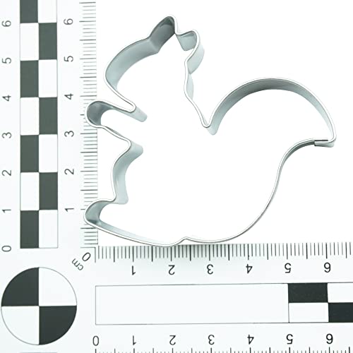 BekkiB - Ausstechform 'Eichhörnchen' - ca. 5,6 cm, Ausstecher aus Edelstahl, spülmaschinengeeignet - 241