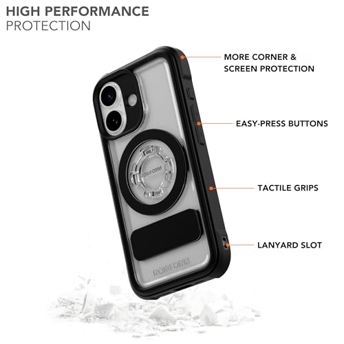 Coque magnétique Rokform iPhone 17 cristal transparente anti-choc