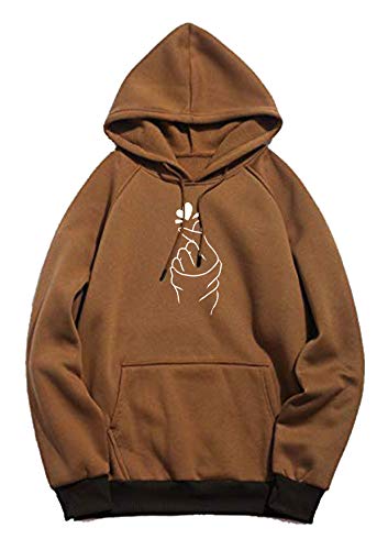 Sweat à capuche unisexe marron confortable pour adultes et enfants