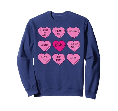 Barbie Valentines Sweethearts Sweatshirt rose vintage avec motif cœur