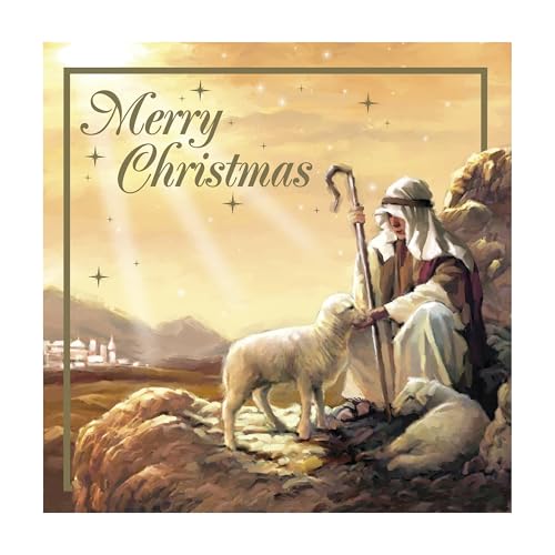 Eurowrap Pack of 12 Assorted Christmas Cards Xmas Traditional Religious 2 Designs Seasonal Blessings and Merry Christmas Eco Friendly Packaging 100% Recyclable