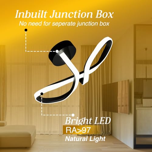 Image of LED Decorative Ceiling & Wall Light | Up to 50W Rated (48W Working Output) | Dual Mount Design | 3 Colour Mode (Warm /Natural /Cool White) | Modern LED Light for Home (Infinity)