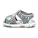 OAISNIT Baby Boy Girl Summer Sandals Infant Squeaky Shoes Lightwight Non-Slip Toddler First Walkers(6-12 Months, A-Grey)